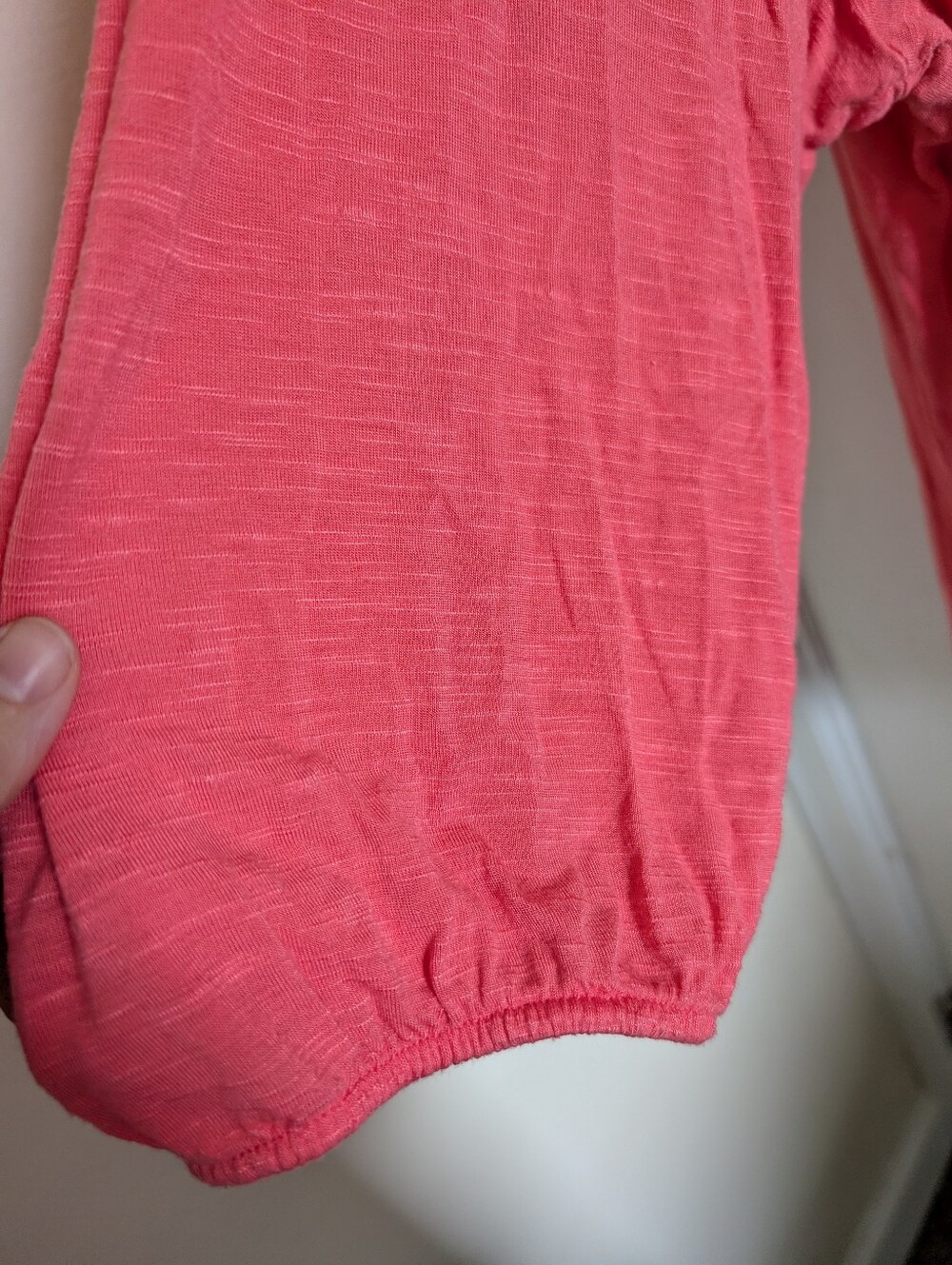 Apt. 9 Coral Pink Crochet-Trim Peasant Blouse - Picture 5 of 13